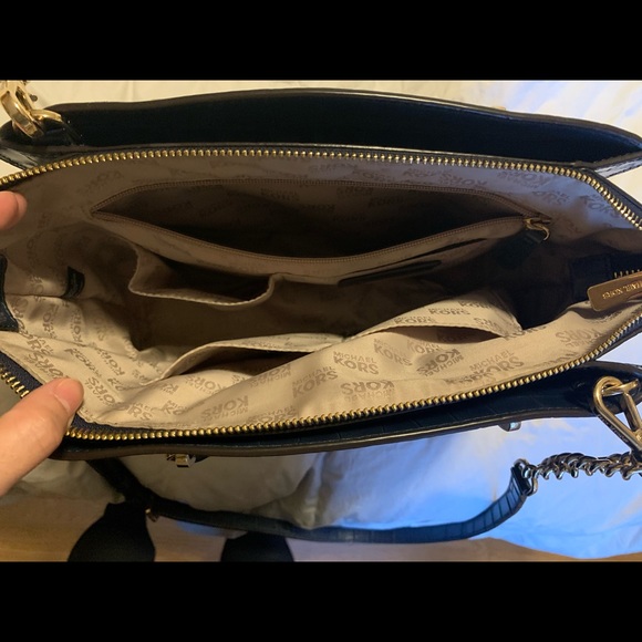 Blue Michael Kors satchel handbag - purse - Picture 4 of 5